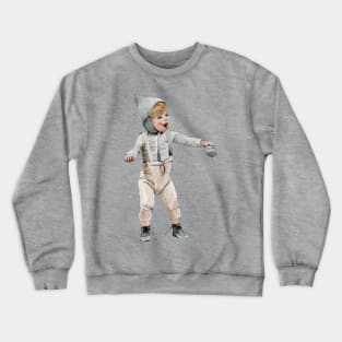 Baby with mouse in hand Crewneck Sweatshirt